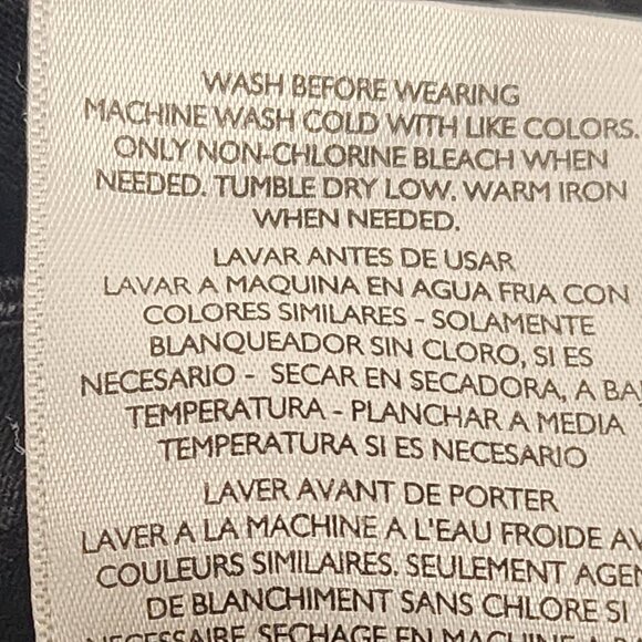 Style and Co. Denim Black Slim Leg Cotton Poly Span Stretch Jeans Size 20W - Picture 15 of 16